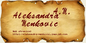 Aleksandra Menković vizit kartica